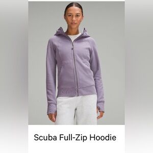 NWT Lululemon Scuba Full-Zip hoodie in purple Ash with tags on